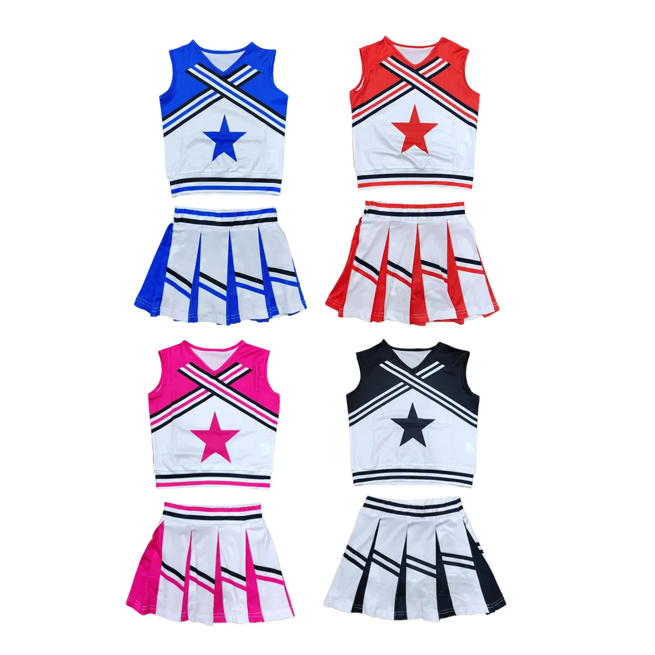 

XS-XL Детская одежда для черлидинга Одежда для черлидинга Одежда для выступлений Lala для детского сада и девочек