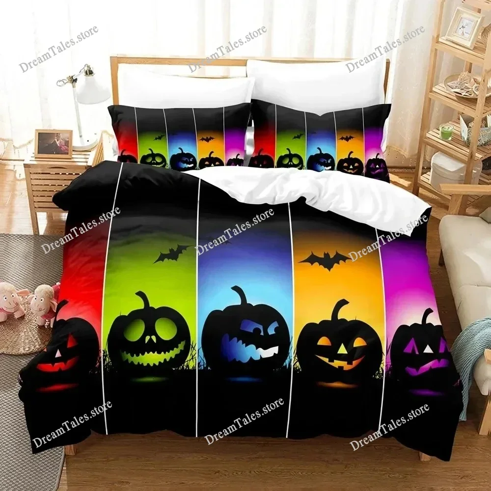 3D Print All Saints Day Halloween Bedding Set Double Twin King Duvet Cover Comforter Pillowcase Boys Girls Adults Bedroom