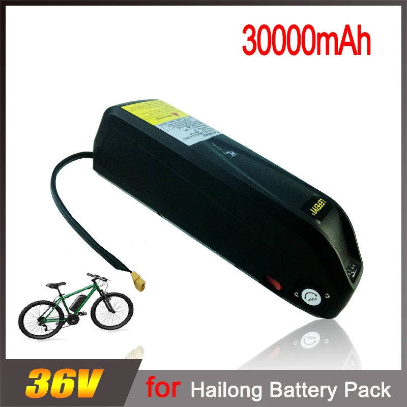 36V 30000mah for Hailong Electric Bicycle Mountain Bike Electric Motorcycle 18650 Lithium Battery Pack Long Endurance