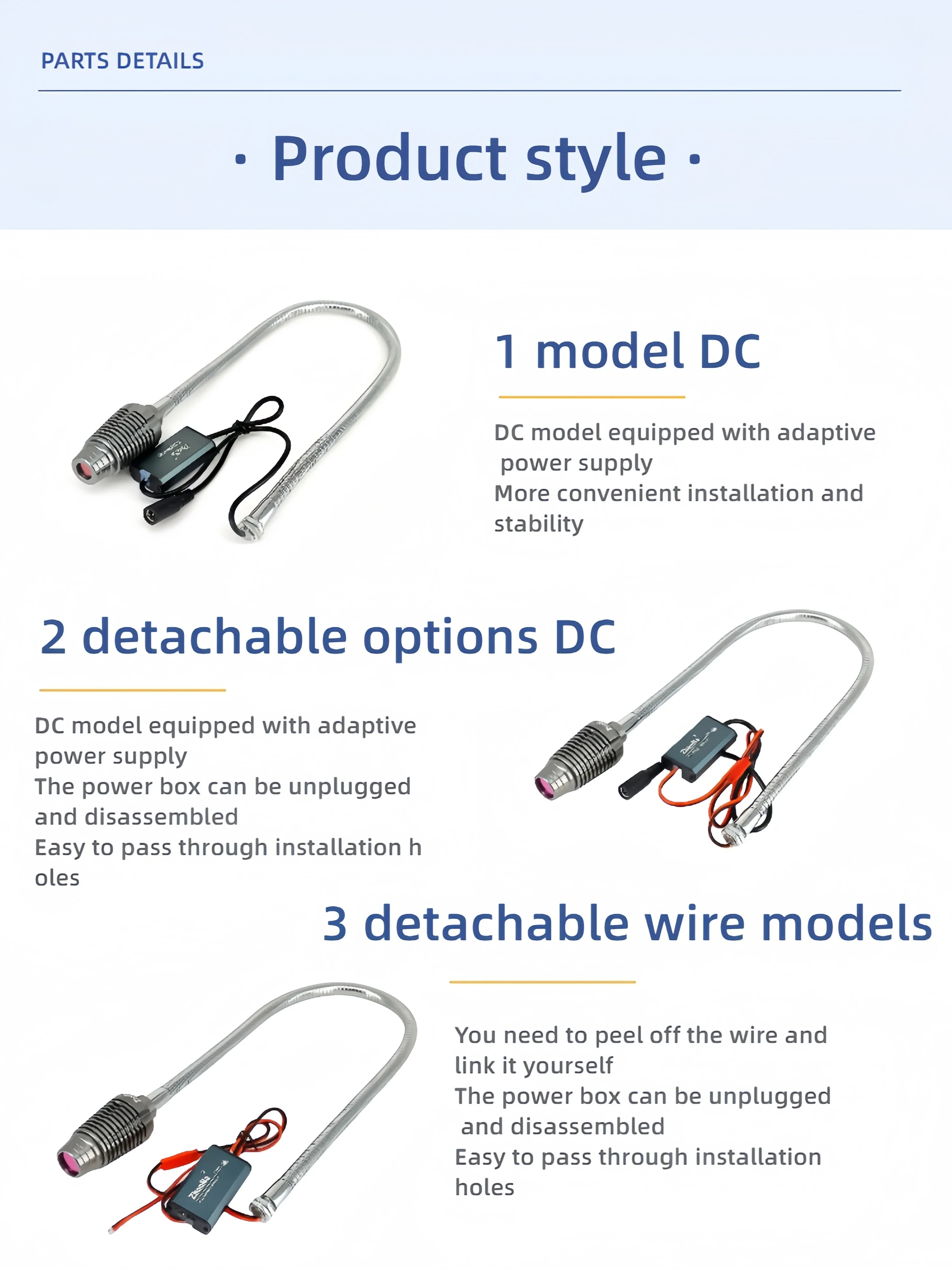 The blue light work light of the laser welding machine has adjustable focal length,and  position of  hose can be adjusted