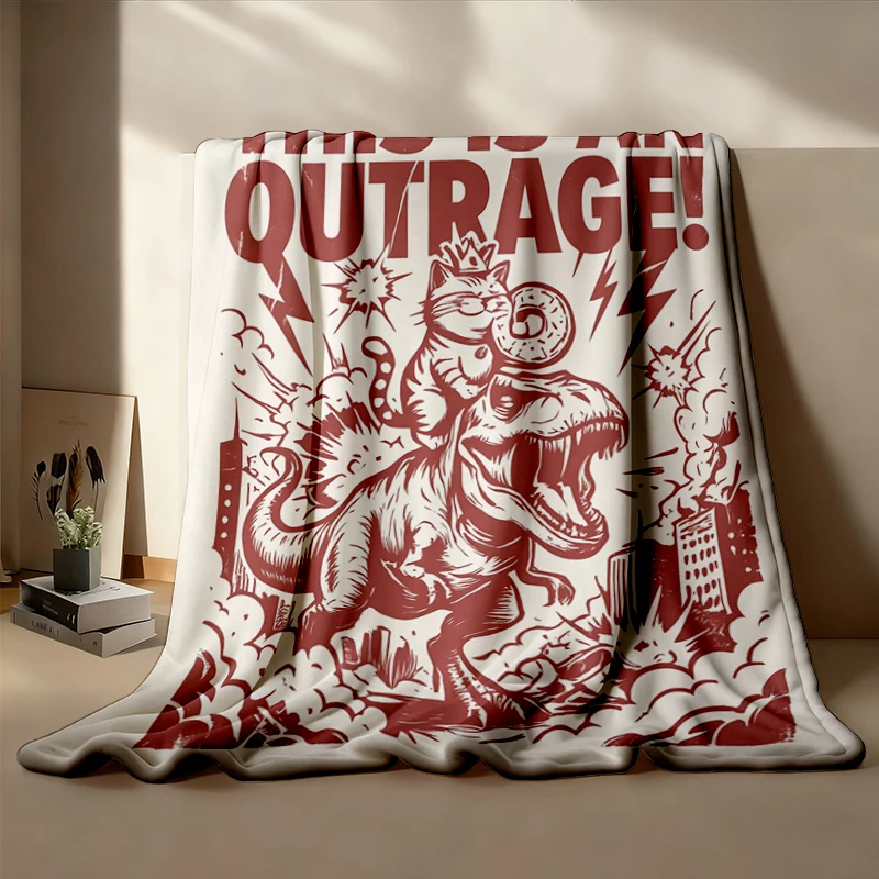 This Is An Outrage Colors Flannel Blanket, Dungeon Crawler Carl Cozy Blanket, Book Series Flannel Throw, Princess Donut