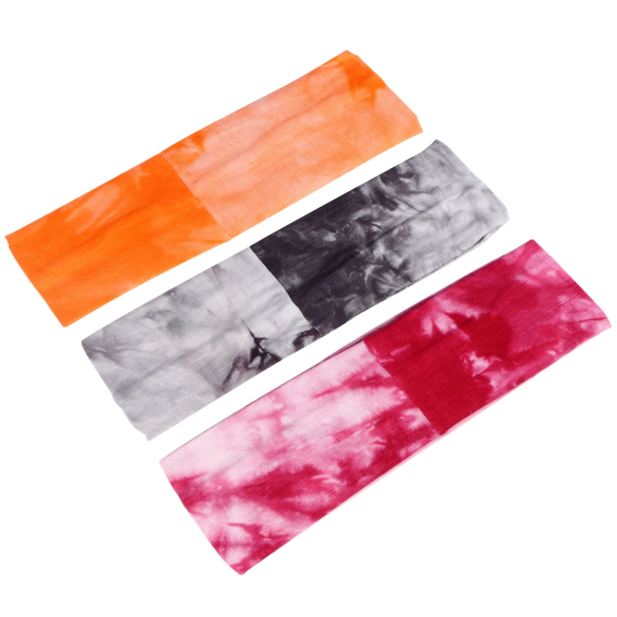

3pcs Yoga Headbands Sweat Absorb Fitness Headband Quick Dry Elastic Hair Bands Sports Leisure Wine Red Gray Orange