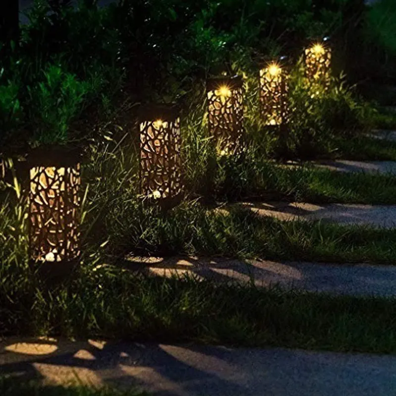 

ABLU-4 Pcs LED Solar Garden Lights Outdoor Lawn Light Path Lamp For Patio Yard And Garden Warm White