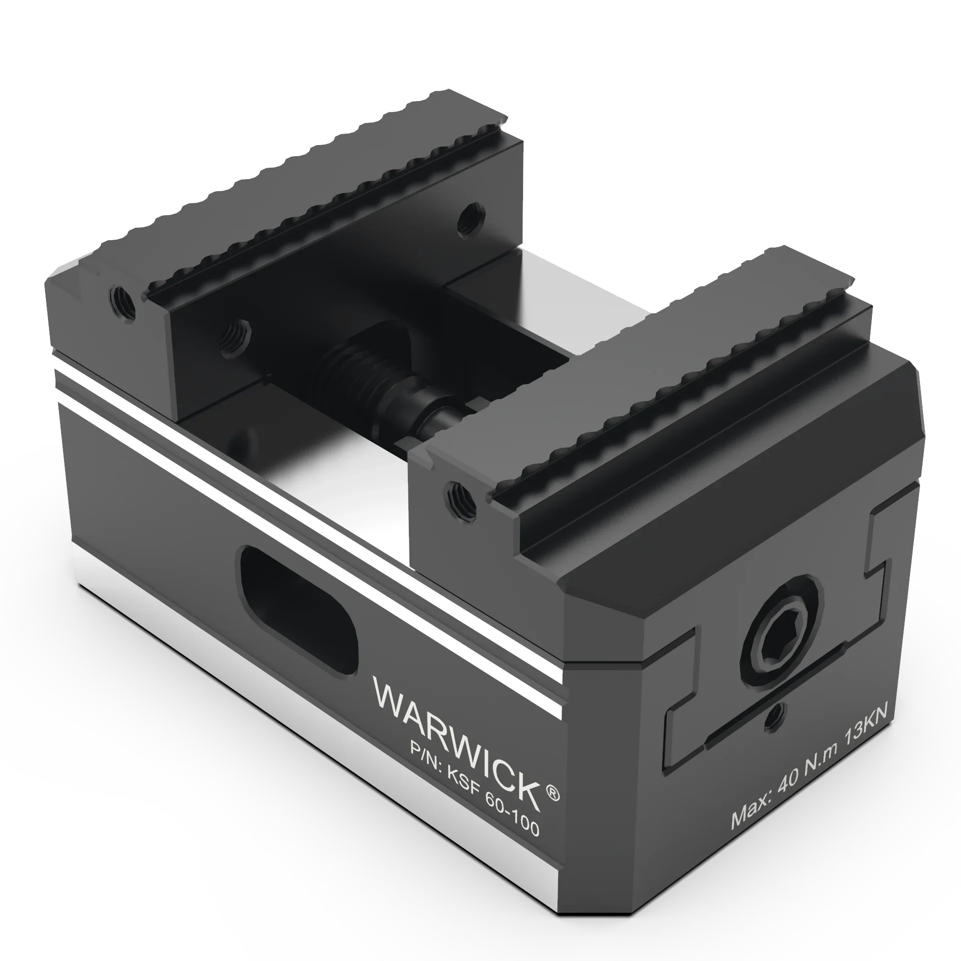 

KSF60-100B 60mm Width 2.5" Small Self Centering Vise with Serrated Steel Rough Jaw for Cnc Machine Center