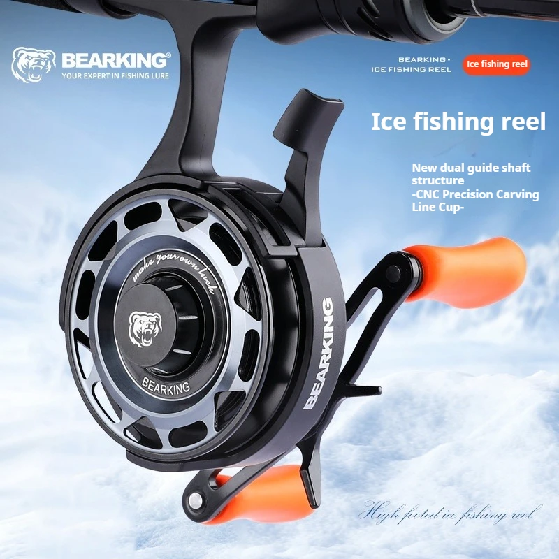 Winter Ice Fishing Reel, Micro Front-Drag Spinning Reel with Magnetic Brake for Ice Raft and Sea Fishing