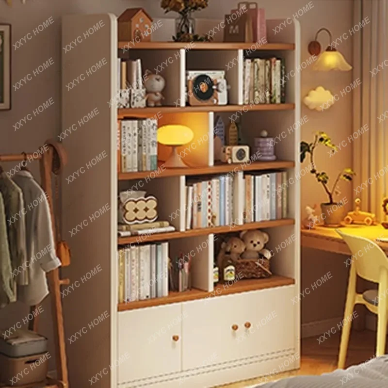 JYGWhite White Bookcases Display Storage Organizer Fashion Interior Save Space Big Size Book Shelf Cheap Estanteria Salon Furnit