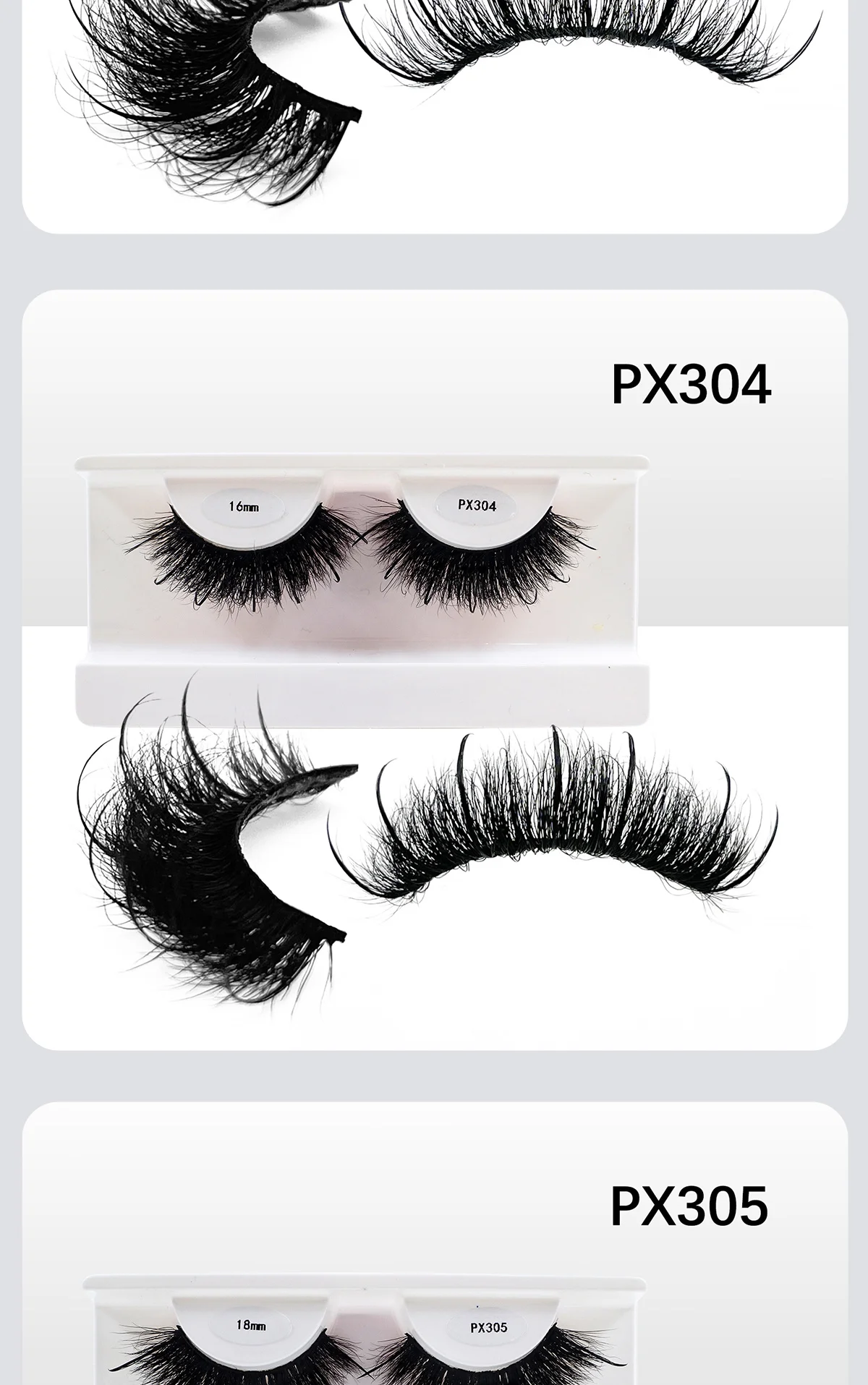 Neue nasse flauschige Nerz Wimpern mit Spikes Make-up Anbieter 16mm 18mm 25mm Volumen lang natürlichen Look Nerz Wimpern Großhandel – Detail 5