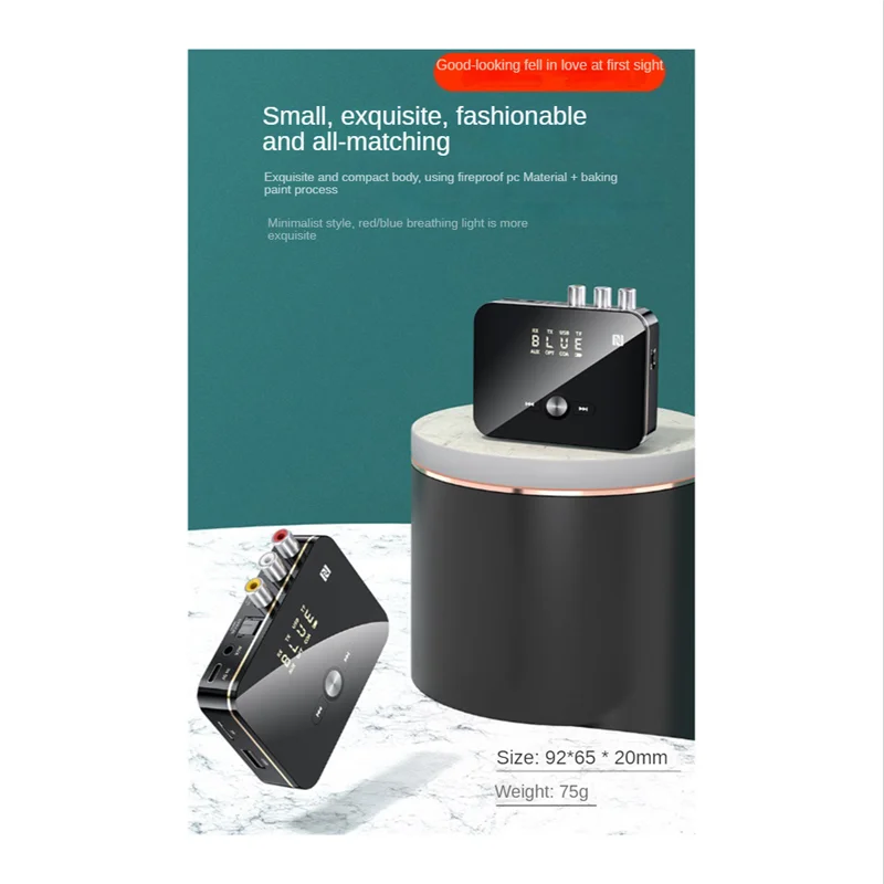 NFC Digital Display Bluetooth Adapter NFC Bluetooth 5.0 Receiver Transmitter 3.5mm Bluetooth  o Adapter