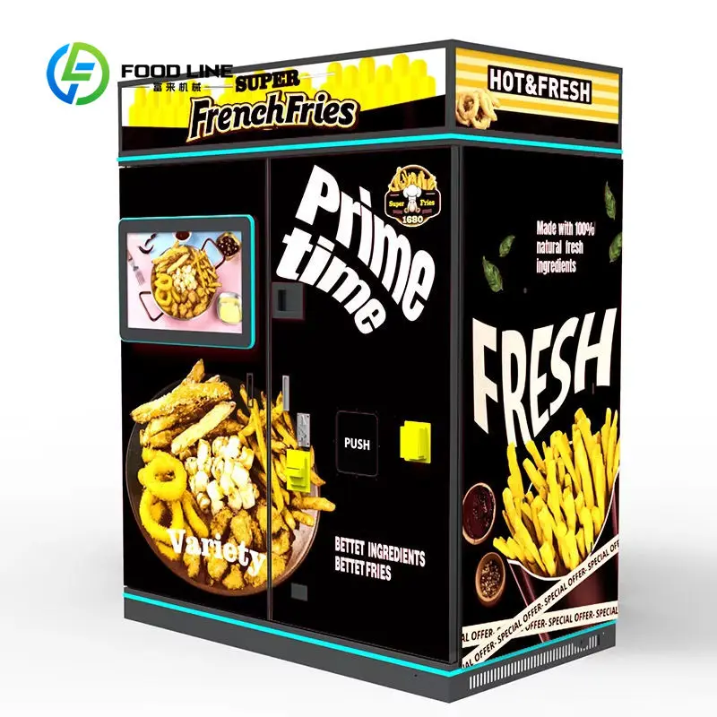 Customized Best Quality Automatic French Fries Vending Machine Small Size 35 Seconds Fry Potato Chip New Style