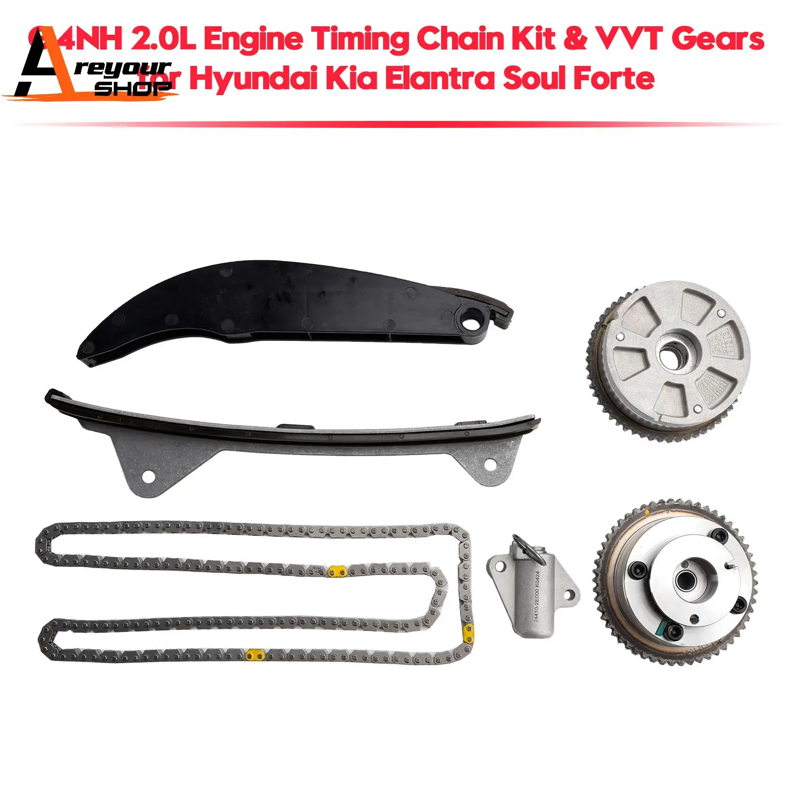 

G4NH 2.0L Engine Timing Chain Kit & VVT Gears for Hyundai Kia Elantra Soul Forte