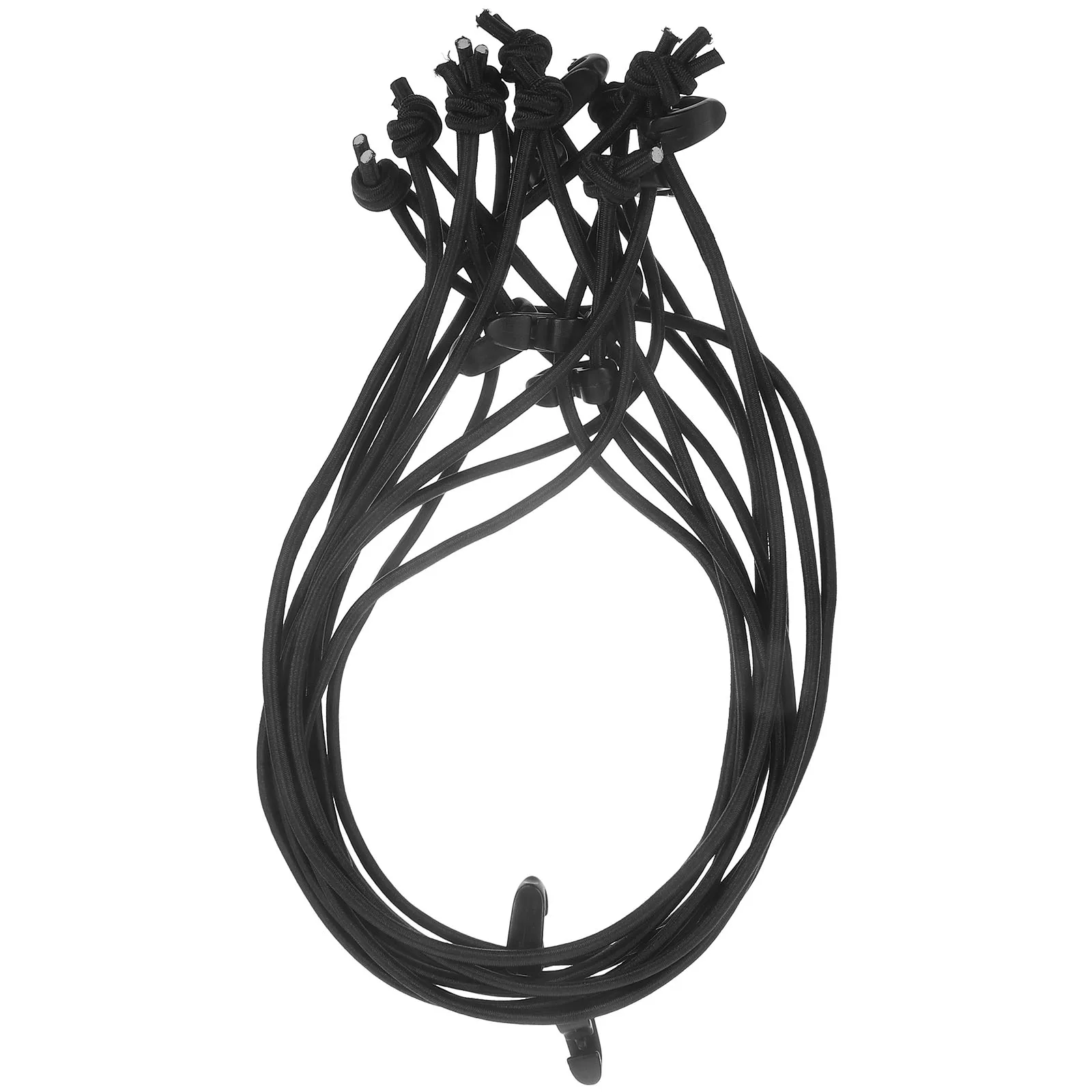 

10pcs Elastic Bungee Cord Cable Ties 18CM Adjustable Wire Straps Hook Loop Rope Multifunction Outdoor Binding Tool Storage Tent