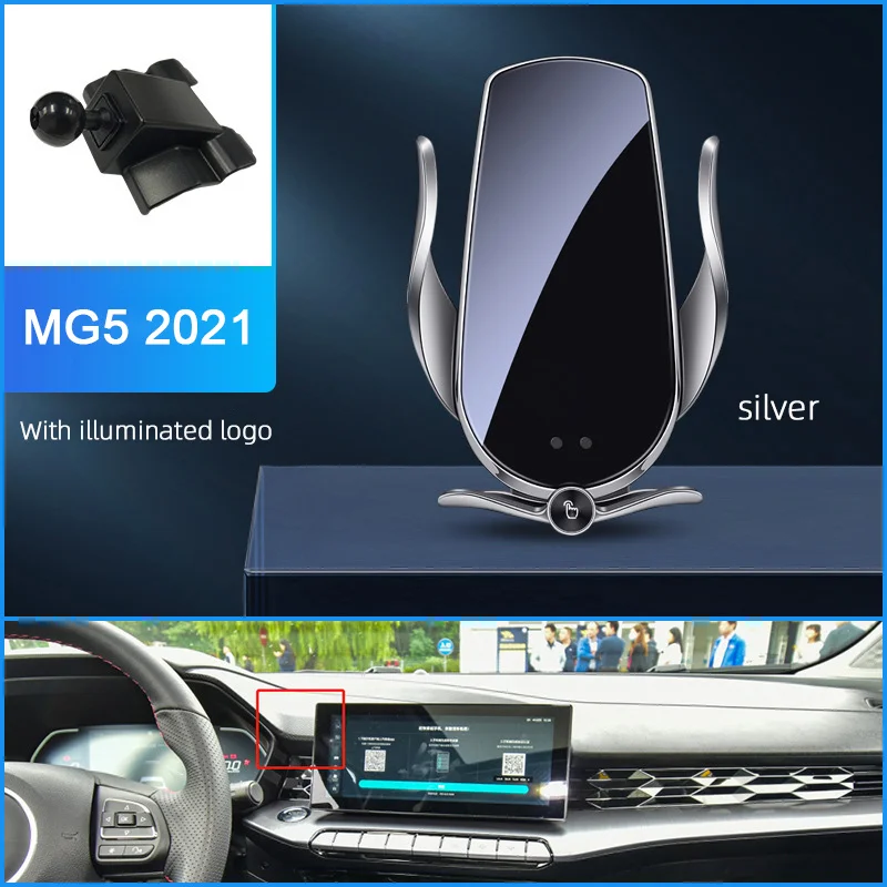 For MG MG6 PRO HS ZS EZS MG5,Car Wireless Charging Mobile Phone Holder Infrared Sensor Fixed Bracket Auto Interior Accessories