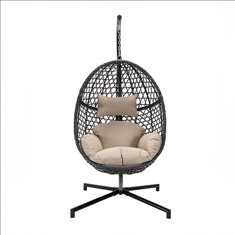 كرسي معلق من الخيزران للاستخدام الخارجي الحديث، شرفة منزلية، فناء، سلة معلقة، حديقة قابلة للطي