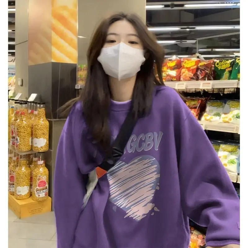 

Толстовки женские женские с круглым вырезом и вышивкой, украшения для юниоров, антихолодные, в массивные полоски, флокированные, молодежные, для колледжа, унисекс, с цветными блоками