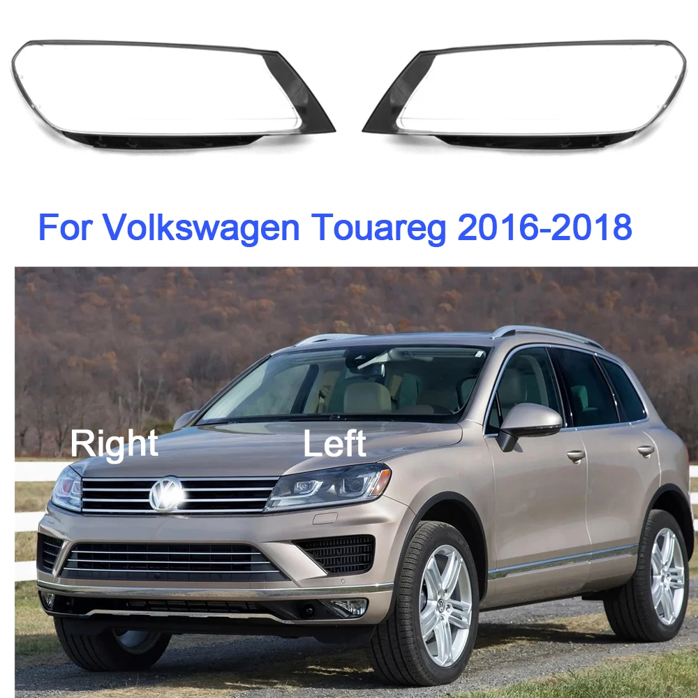 

Чехол для передней фары VW Touareg 2016 2017 2018, сменный прозрачный абажур, автомобильные аксессуары