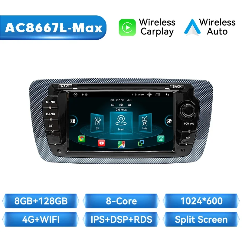 Xonrich Draadloze Carplay Android Auto Autoradio Speler Voor Stoel Ibiza 6j 2009-2013 Multimedia No 2 Din Gps Navigatie Head Unit