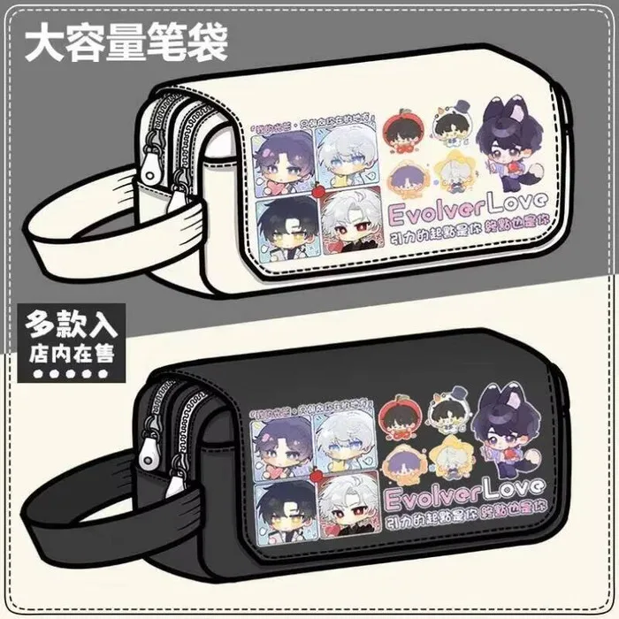 

Love And Deepspace Cosplay Xavier Caleb Zayne Rafayel Sylus New Cartoon Canvas Student Flip Pen Bag Pencil Case Stationery