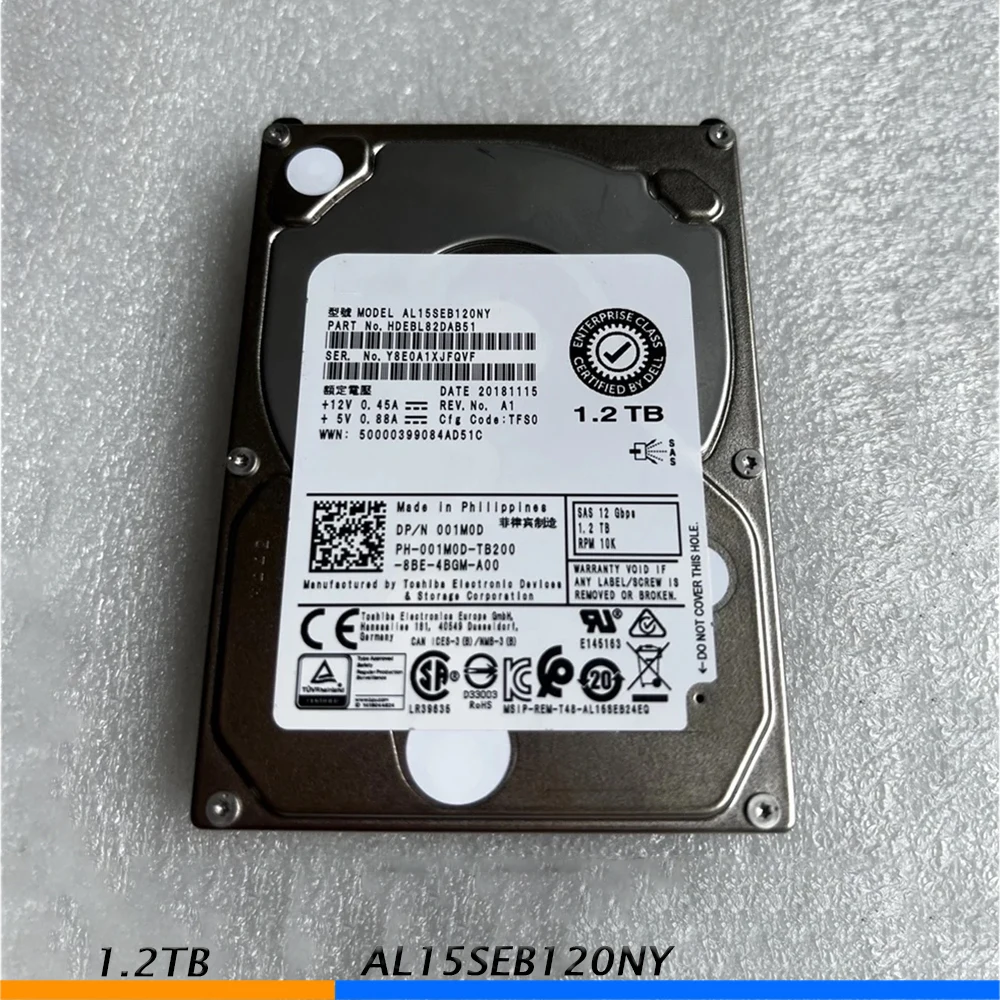 

1.2TB For DELL AL15SEB120NY HDEBL82DAB51 001M0D 01M0D SAS 12G Server Hard Disk