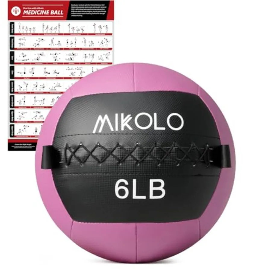 Medicine Ball Set: Weiche Wandbälle und Slam Balls für Core-Training und Kraftübungen - Mehrere Gewichtsvarianten, 10 lbs Übungsbälle