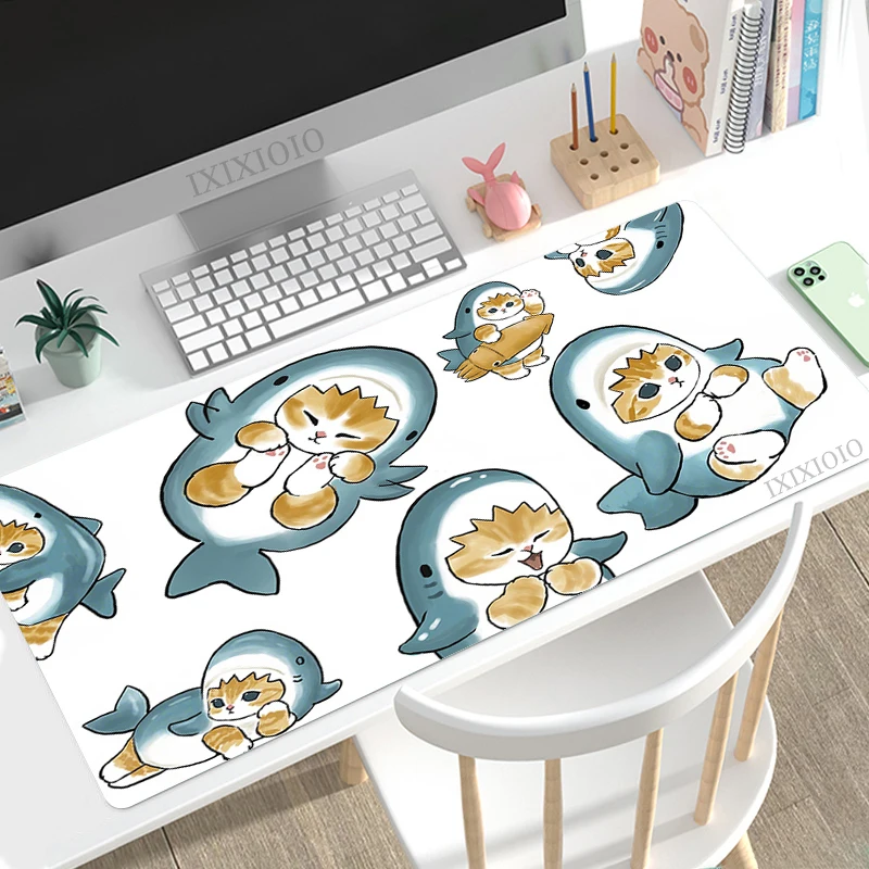 Gato kawaii pata mouse pad gamer xl novo computador em casa personalizado mousepad xxl tapetes de mesa antiderrapante macio de borracha natural