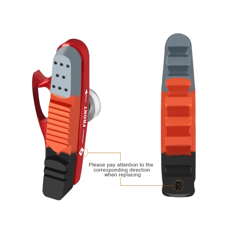 RIDERACE Rennrad Bremsbeläge Für Felge C Bremse CNC Fahrrad Bremsen V-Brake Halter Schuhe Gummi Block Langlebig Radfahren zubehör – Detail 7