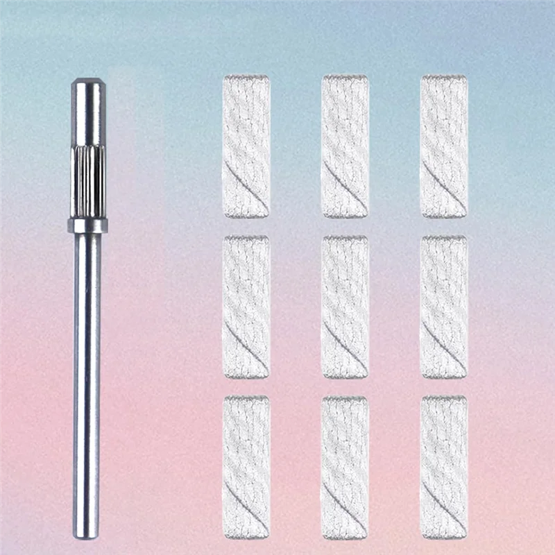

ABKO-Nail Bits 100 Pcs(180 Grit White Small Sanding Bands), Nail Drill Bits, Sanding Band, 3.1Mm Mandrel Bits