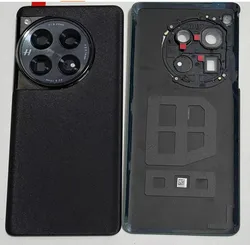 A+++OnePlus 12용 새 오리지널 유리 후면 커버 하우징 배터리 도어 후면 패널 케이스 카메라 렌즈 접착제 교체