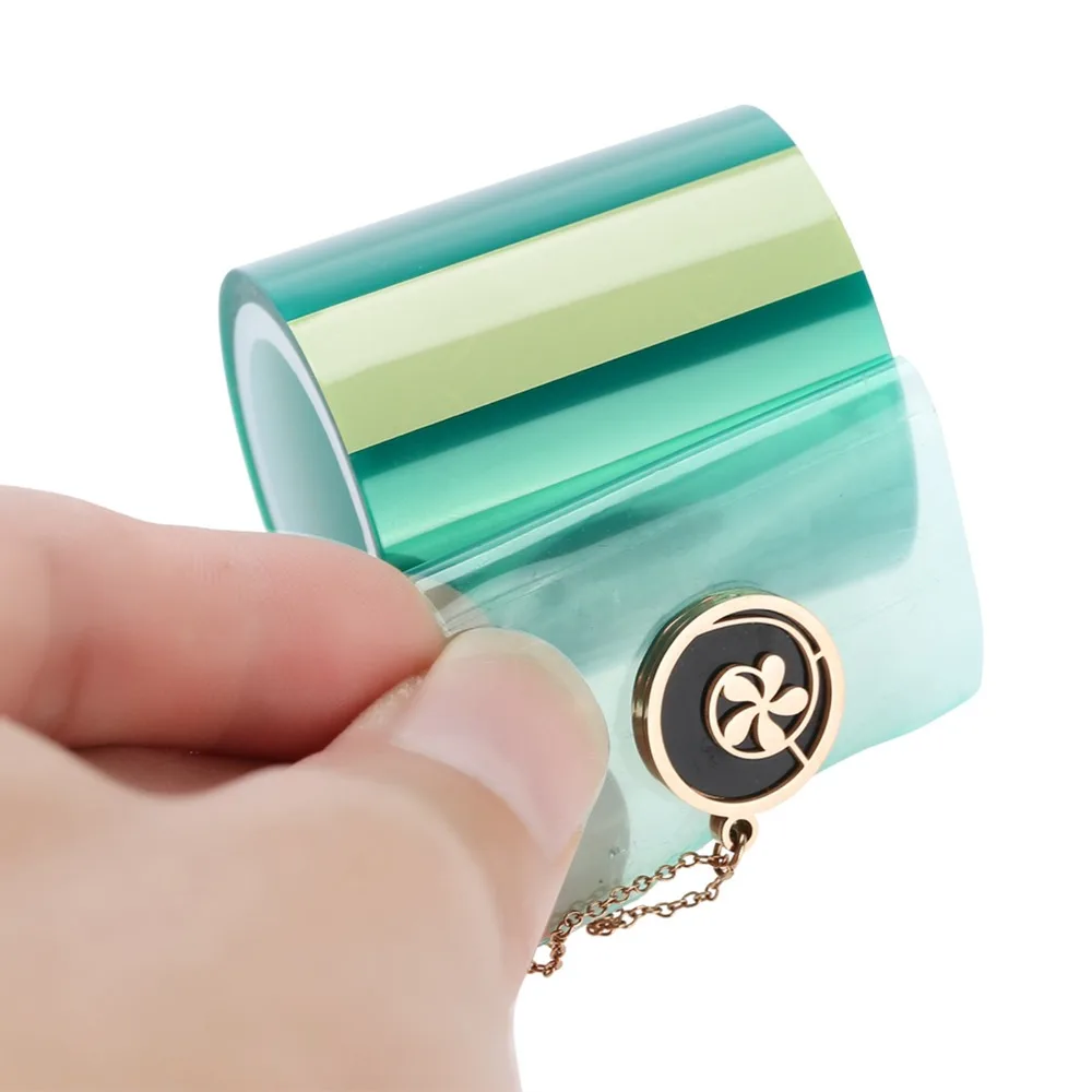 DIY PET Film Seamless Paper Tape Green Overall Length 5m Craft Paper Tape Jewelry Making Tape For Metal Craft