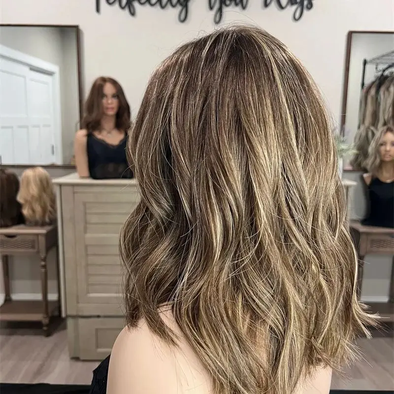 موجة قصيرة بوب 13x4 أومبير براون شقراء الاصطناعية HD الدانتيل شعر مستعار أمامي قبل قطعها شعري مع شعر الطفل 180% الكثافة شعر مستعار للمرأة #4