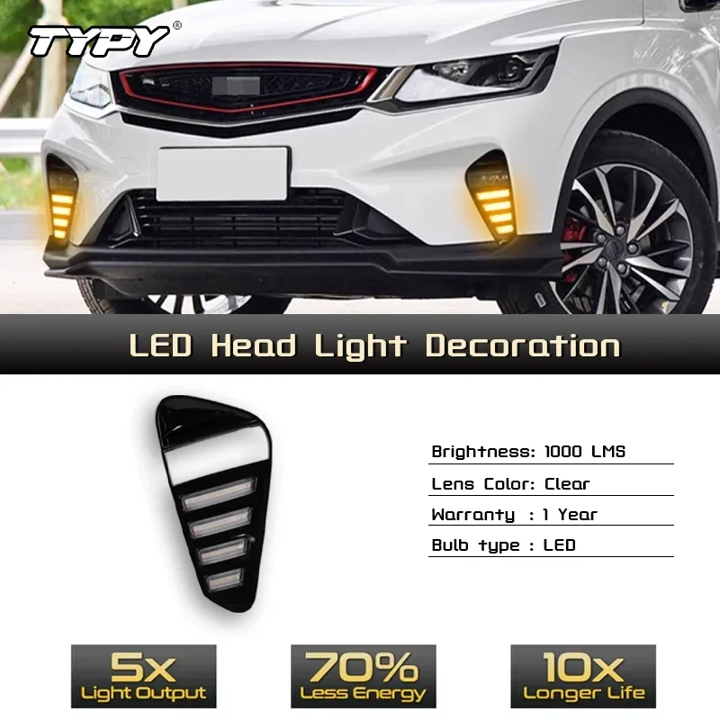

TYPY Car LED Fog Lamp For Geely coolray(SX11) 2018-2020 Proton X50 Car LED Daytime Running Light Dynamic Turn Signal