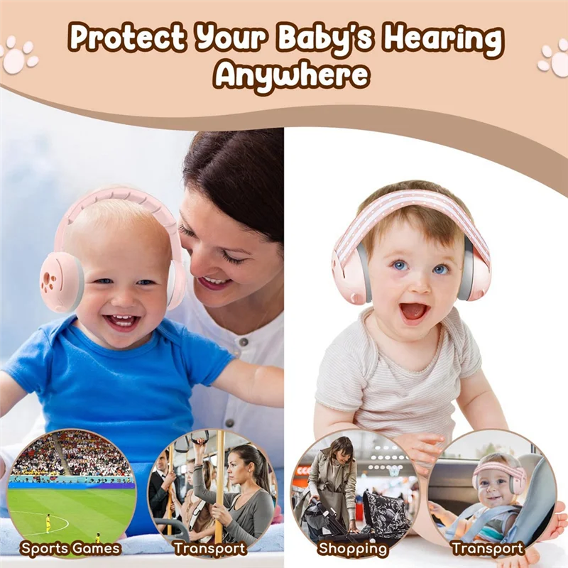 B49B-Cuffie antirumore adatte per neonati, utilizzate per proteggere l'udito e migliorare il sonno.