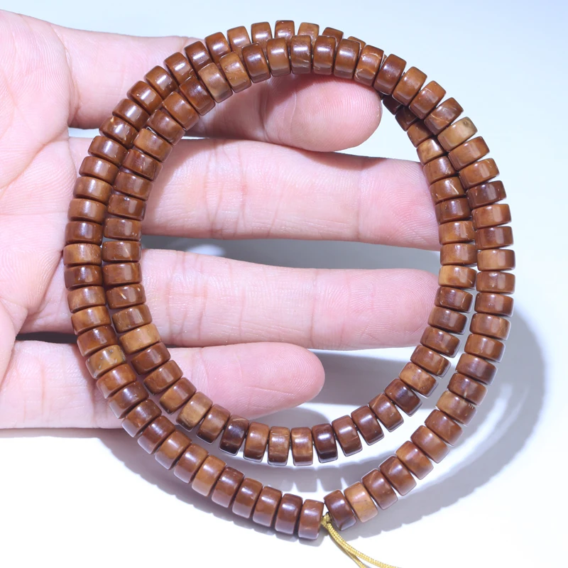 

100pcs Natural Palm Fruit Kuka Material Natural Color Loose Beads - 4mm 7mm Spacers, Decorative Beads for DIY Jewelry Making