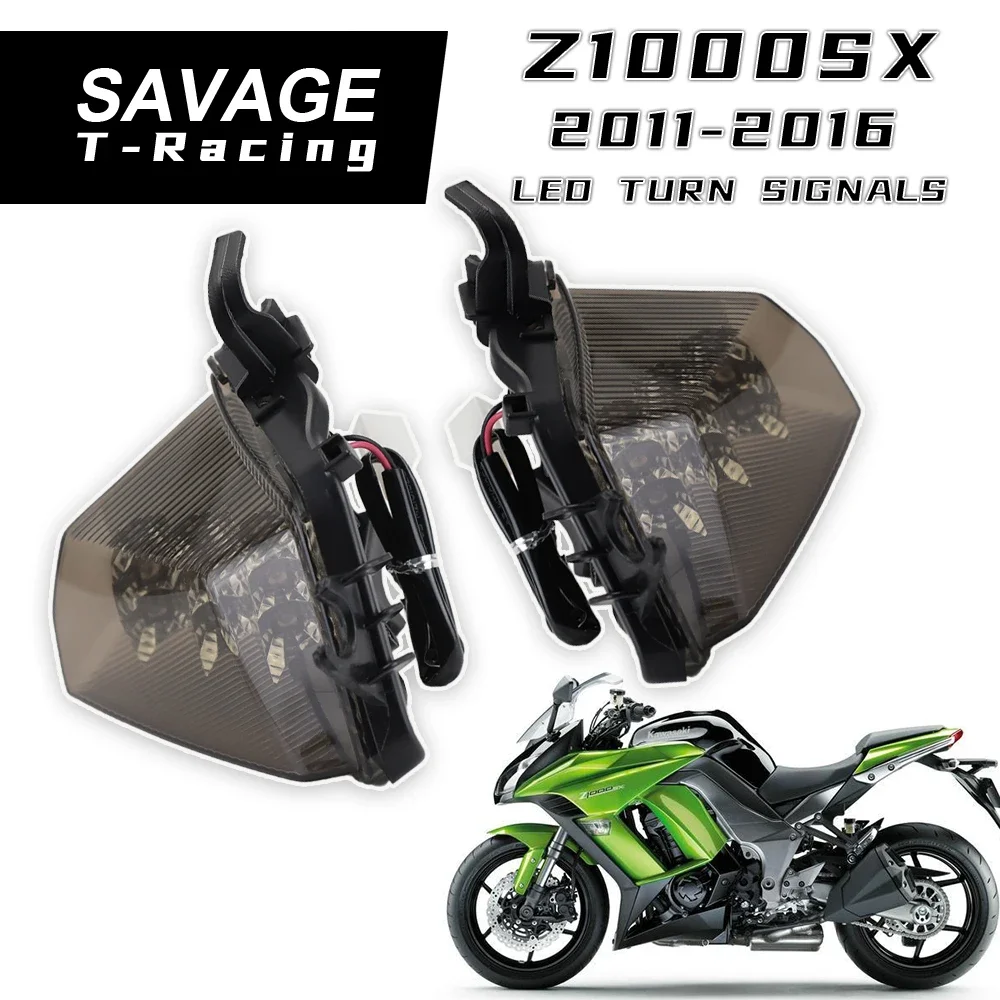 

For KAWASAKI Z1000SX Front LED Turn Signals NINJA 1000 1000R Z1000 SX 2011-2016 Motorcycle Accessories Indicator Light Flasher