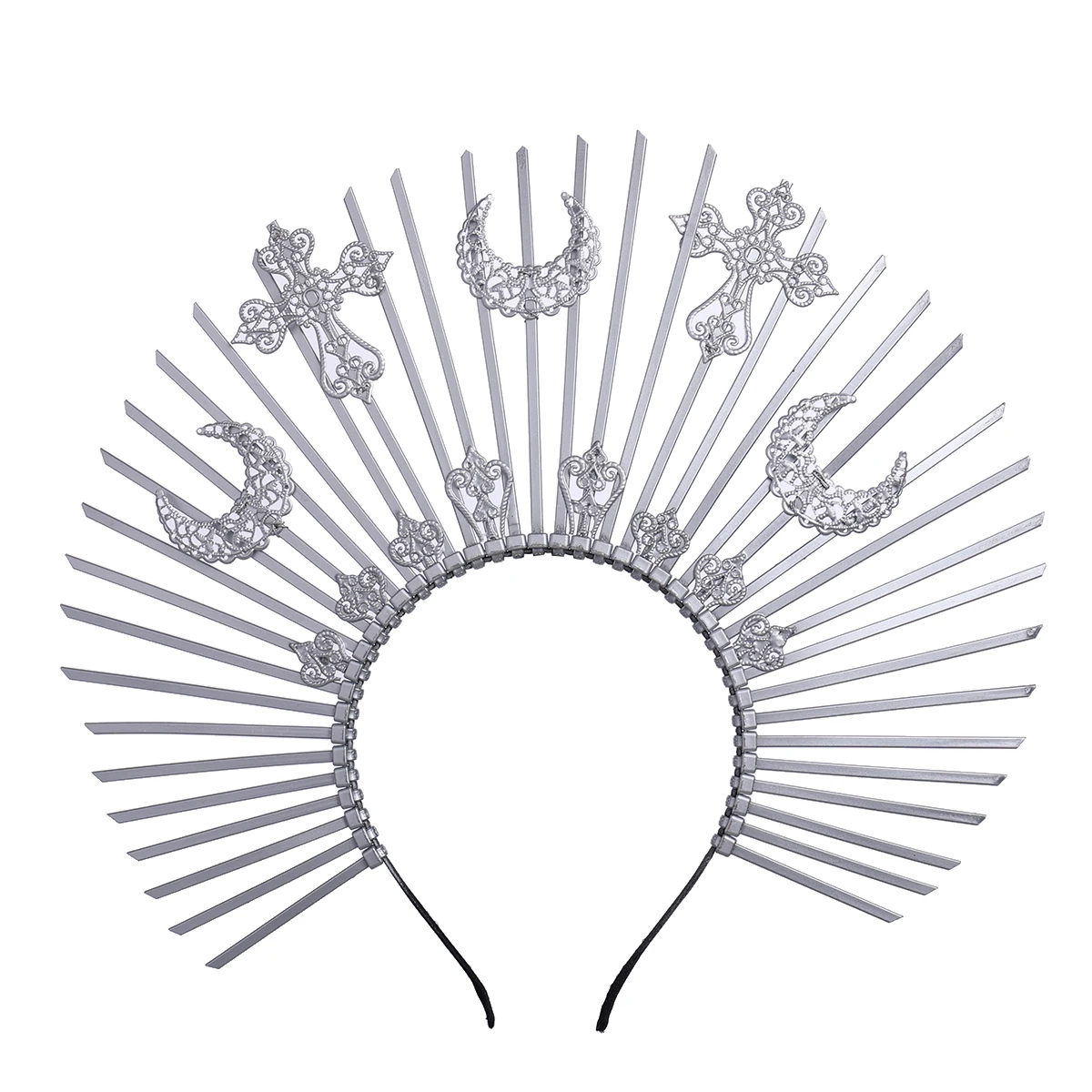 Crown Headdress Photography Props for Pregnant Women Dress Gothic Lolita Sun Goddess Halloween Party Hair Accessory