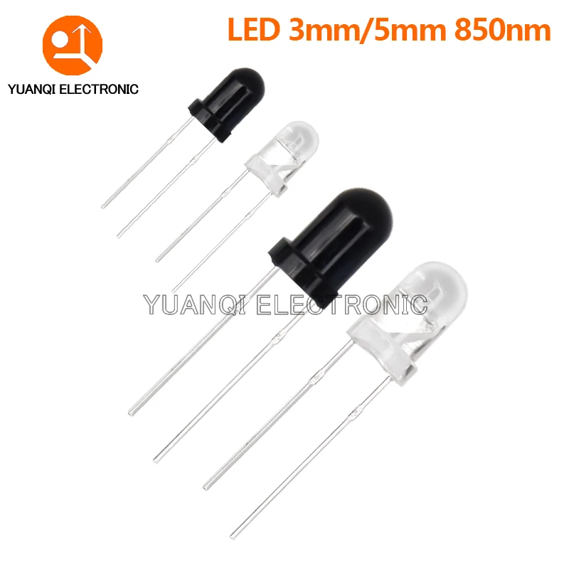 10pcs 3mm 5mm 850nm LED Infrared Emitter and IR Receiver Diode for arduino