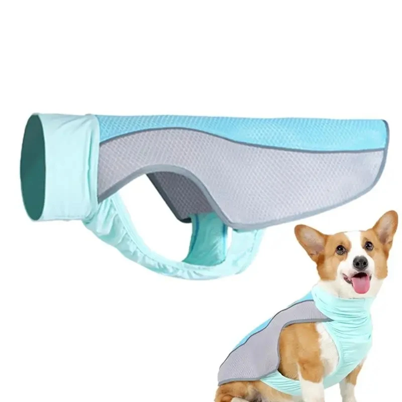 Summer Outdoor Dog Cooling Vest Reflective Strip Quick Cooling Pet Clothes Cool Jacket For Large Dog And Cat