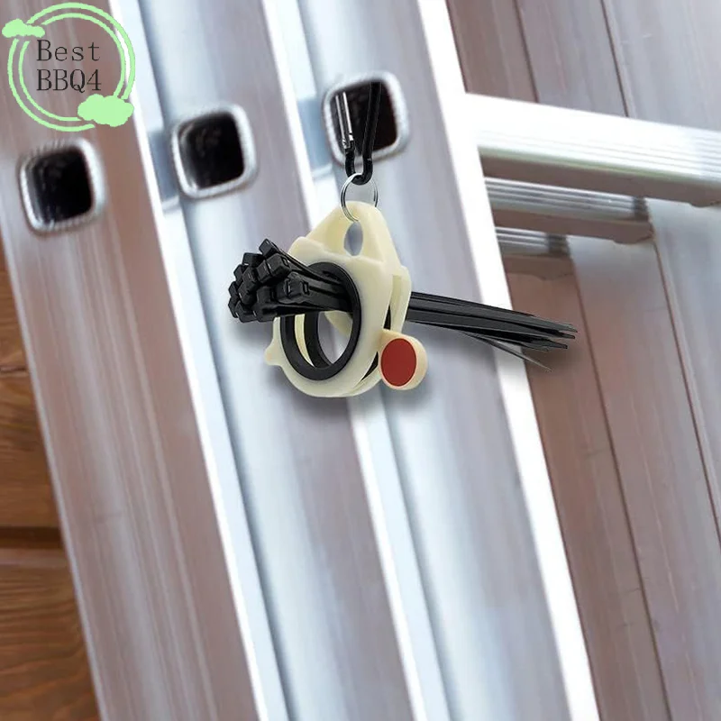 (BBQ4)1pc Light Plastic Cable Tie Holder Without Unnecessary Waste Simple Use-Reusable Cable Tie Organizer Glow In The Dark