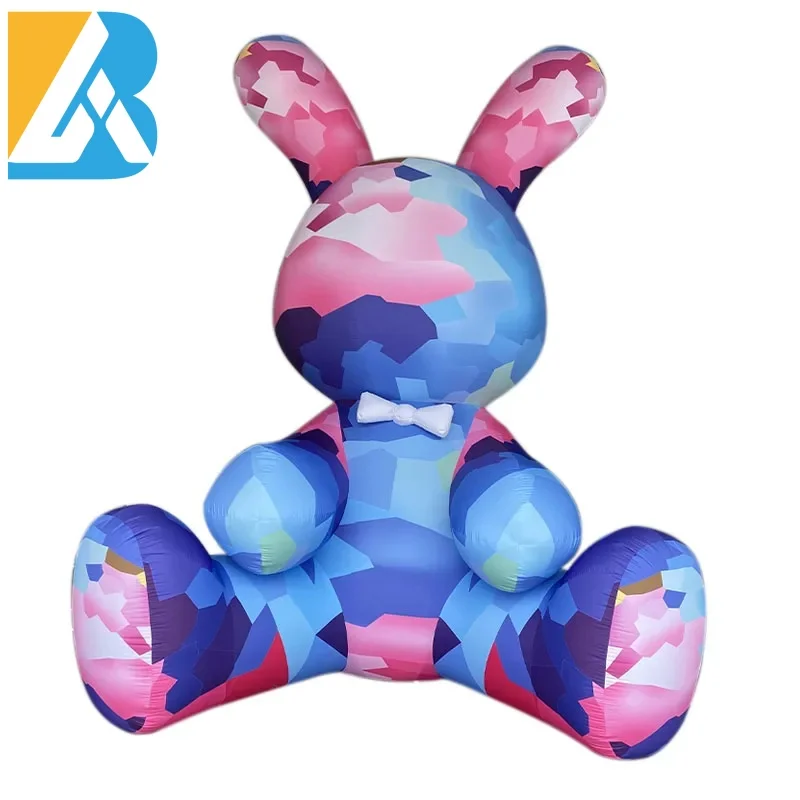 Factory Direct Colorful Printing Giant Blow up Easter Bunny for Picnic Decorations Toys