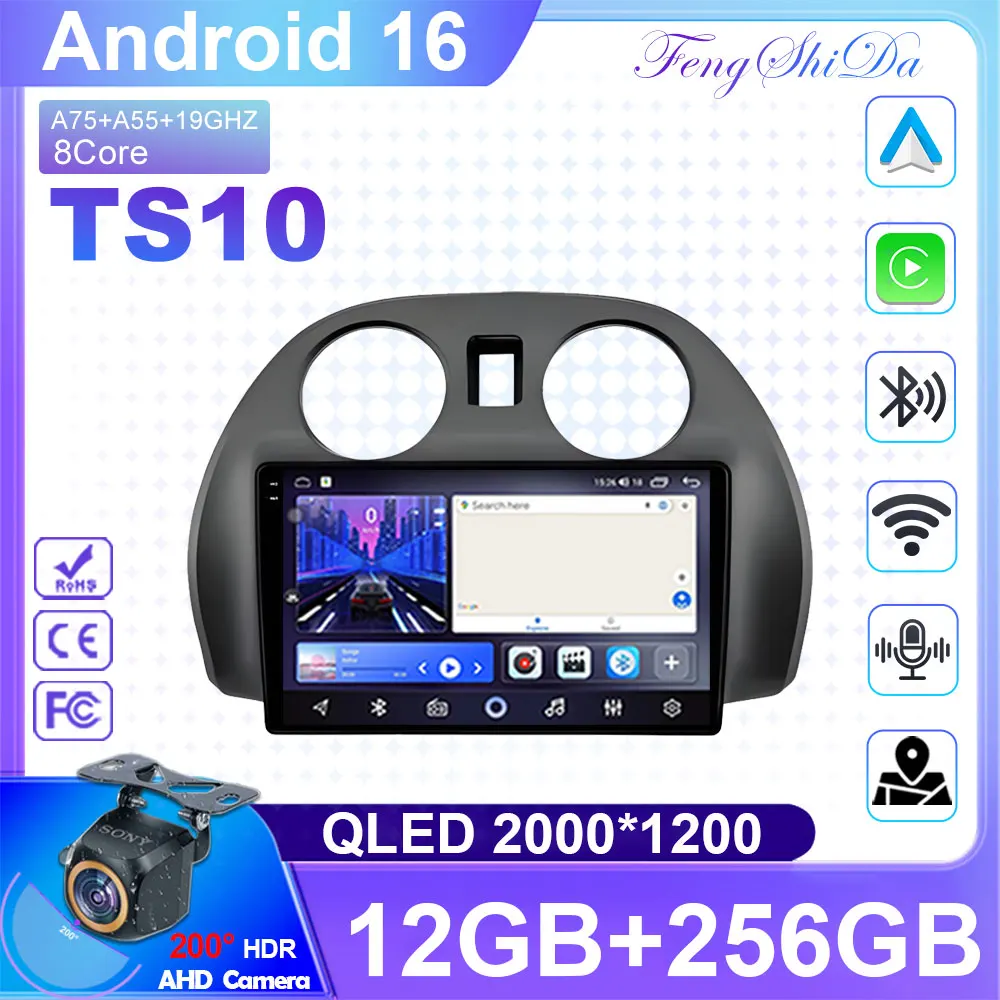 Radio para Auto para Mitsubishi Eclipse Spyder 2005-2012, Android 16, Navegación, Reproductor Multimedia, QLED, Carplay, Estéreo, 4G, GPS, Wifi, DVD