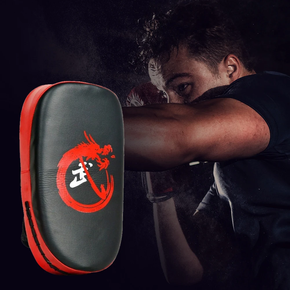 بولي Leather الجلود الملاكمة الهدف منحني اليد القدم ركل الوسادة حقيبة الملاكمة التايلاندية الوسادة لتدريب الملاكمة التايلاندية التايكوندو فنون الدفاع عن النفس #3