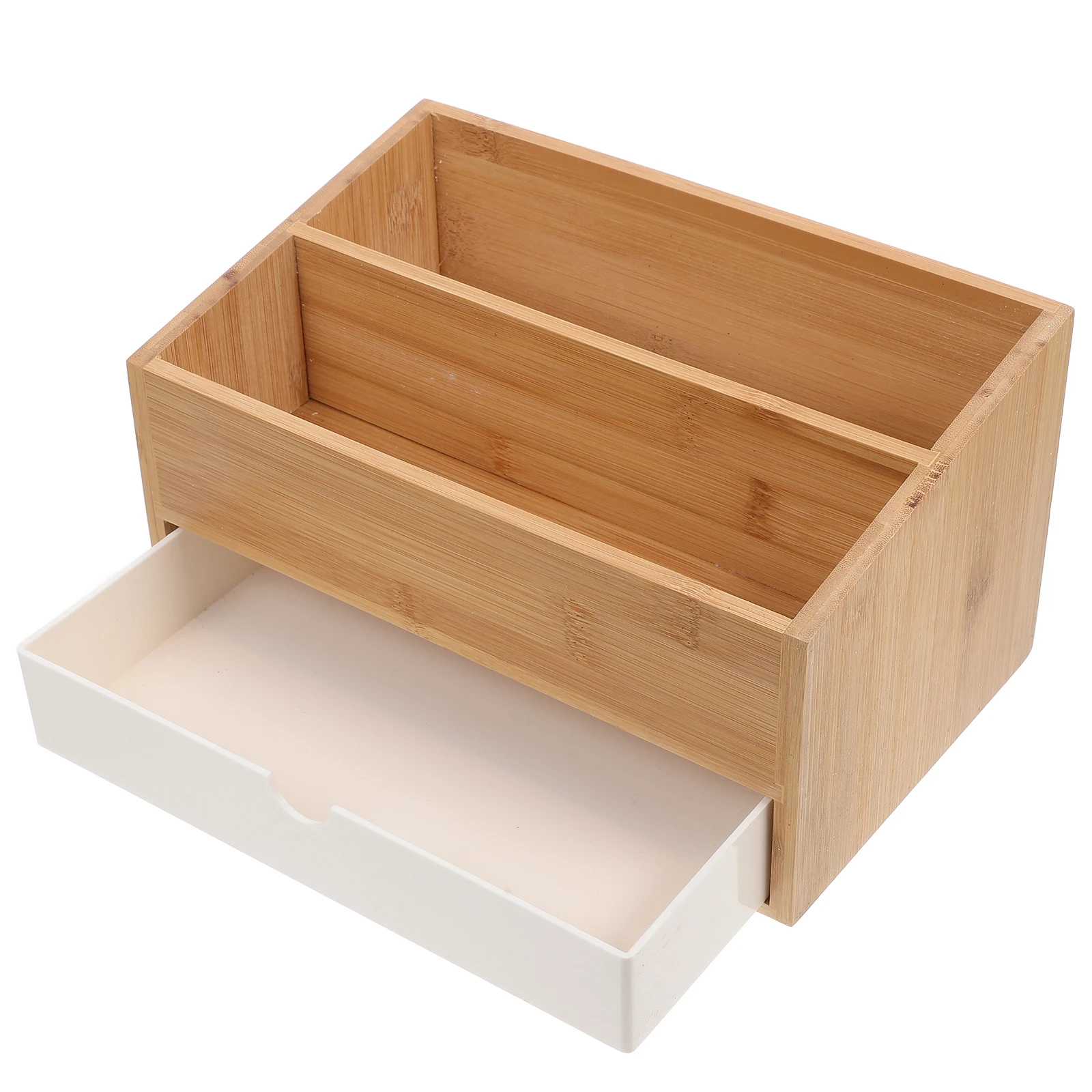 

Bamboo Desk Organizer Drawer Desktop Storage Multifunctional Small Storage Box Makeup Cosmetics Organizer Countertop