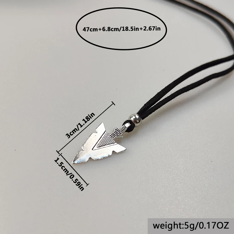 New Simple Silver Color Anchor Necklaces for Man Vintage Classic Design Leather Chain Jewelry Necklace Male Gift