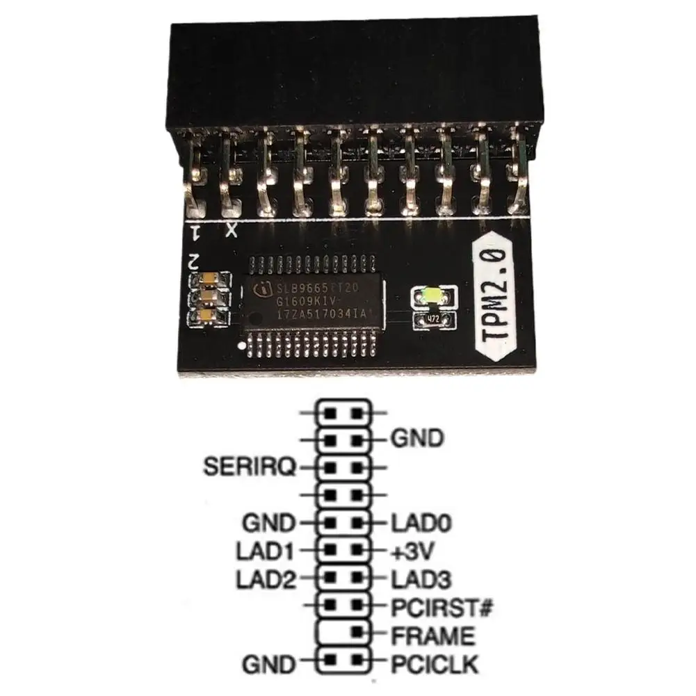 TPM 2.0 20pin Encryption Security Module Board Remote Control TPM1.2 LPC 20 Pin Motherboards Card For ASUS MSI ASROCK GIGABYTE