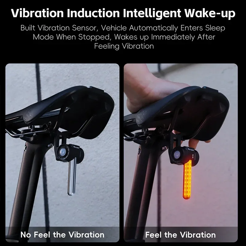 

WEST BIKING Bike Tail Light Smart Brake Sensing Multicolor Rear Light IPX6 Waterproof LED Charging Taillight Cycling Accessories