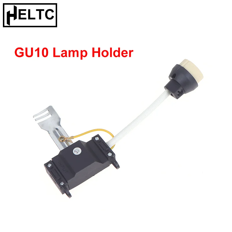 GU10 Lamp Holder Ceramic Base And Terminal Block/Bridge W Cable And Insulating Sleeve For GU10 Base Halogen Socke GU10 Led Bulb