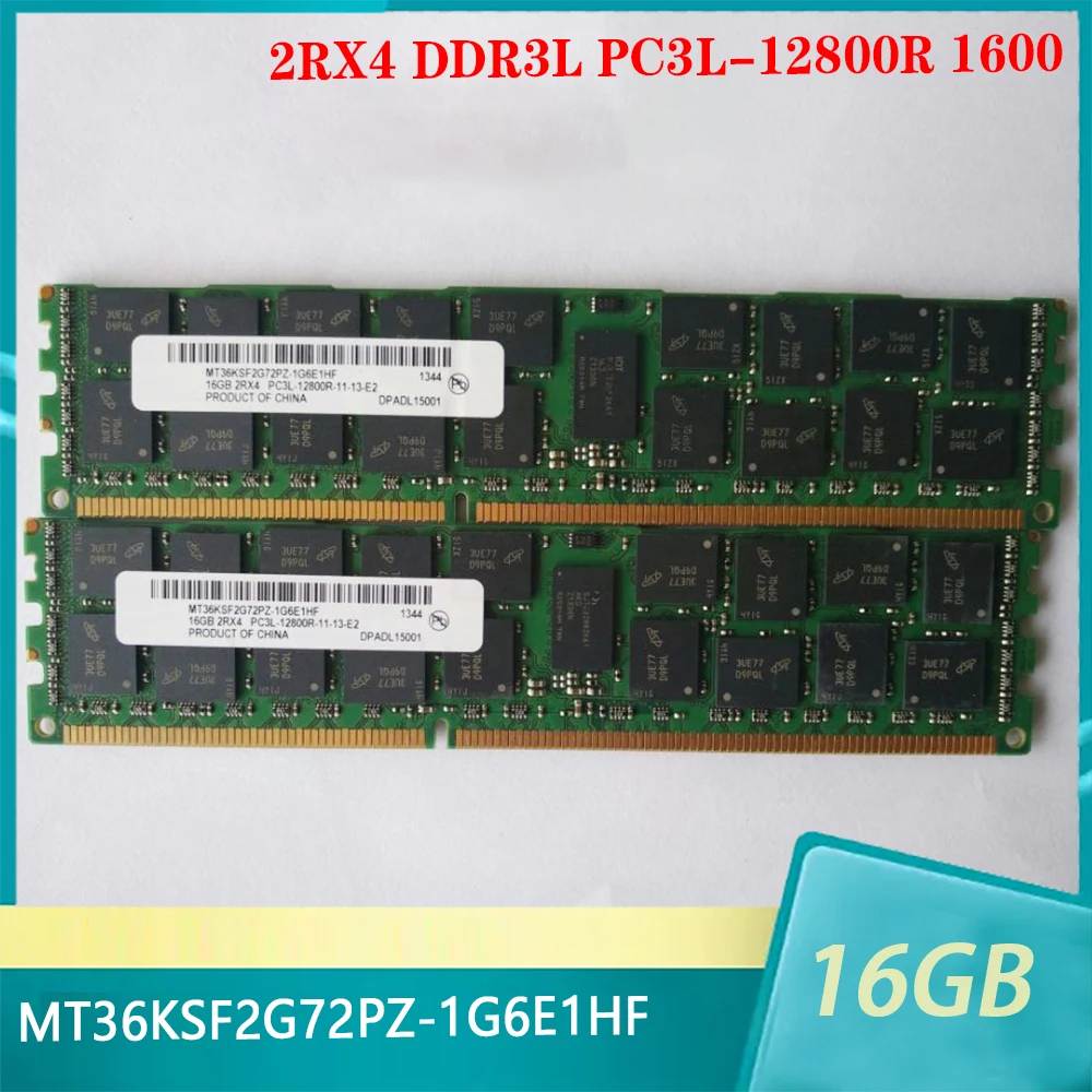 

1Pcs MT36KSF2G72PZ-1G6E1HF For MT RAM 16G 16GB 2RX4 DDR3L PC3L-12800R 1600 Memory