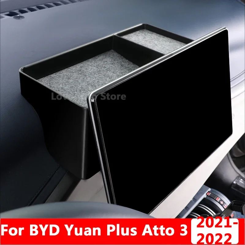 

For BYD Yuan Plus Atto 3 2021-2025 Car Navigation Screen Rear Storage Box Container Stowing Tidy Organizer Tissue Box