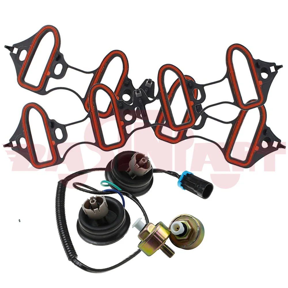 12601822 89060413 Knock Sensor Wire Harness w Intake Manifold Gasket For GMC Yukon Envoy XL 1500 2500 For Cadillac For Hummer H2
