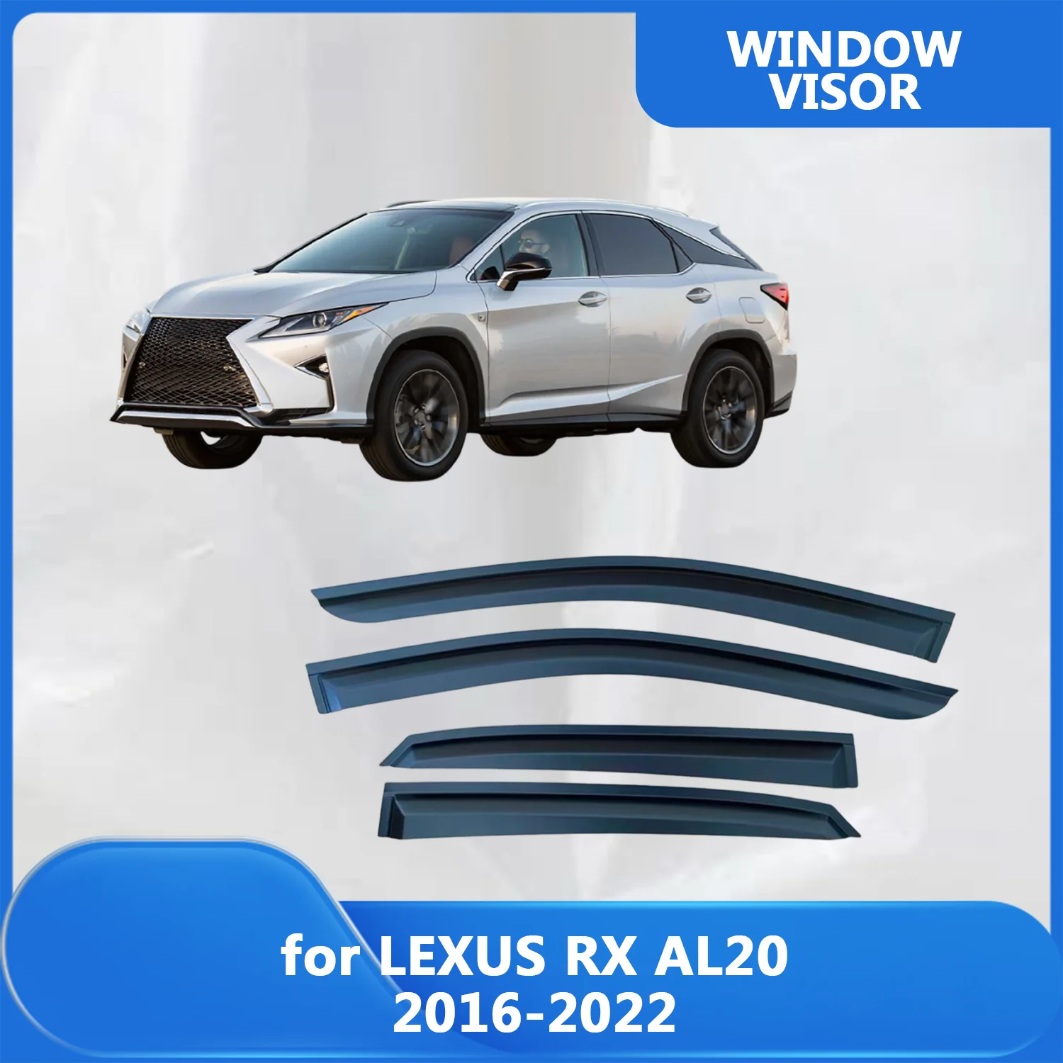 

Window Visor for LEXUS RX AL20 2016-2022 Wind Deflectors Rain Guards Door Visor Vent Shades Ventvisor Exterior Parts