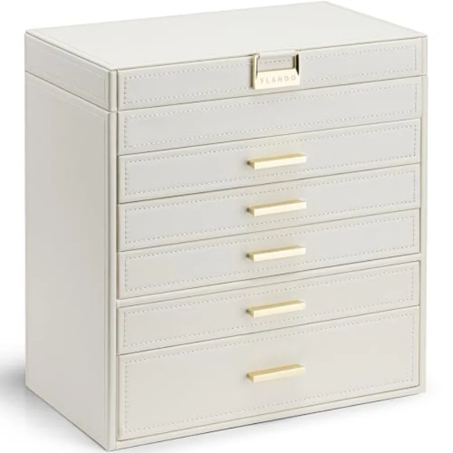 

6 Layer Large Jewelry Box - Jewelry Holder Organizer Jewelry Box Organizer for Drawer Necklace Ring Bracelet and Watch Birthday